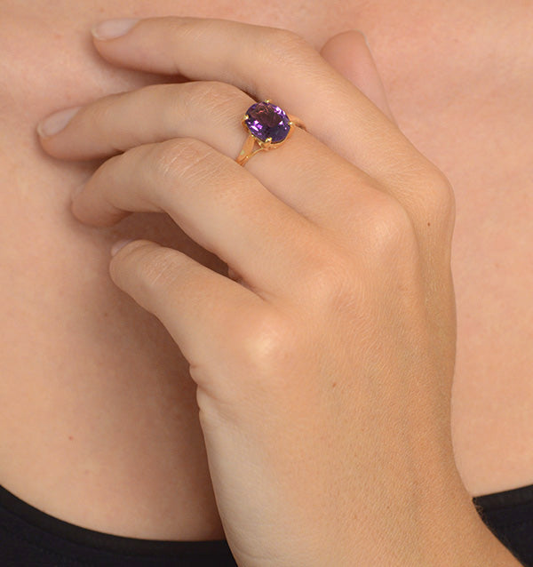 Amethyst 2.25ct 9K Gold Ring